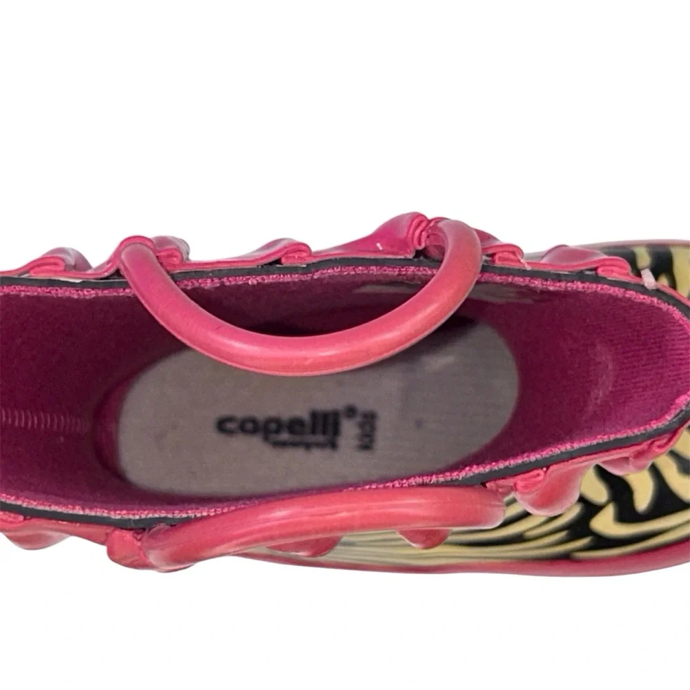 Capelli Kids Zebra Striped Rain Boots Size 8/9T Girls’